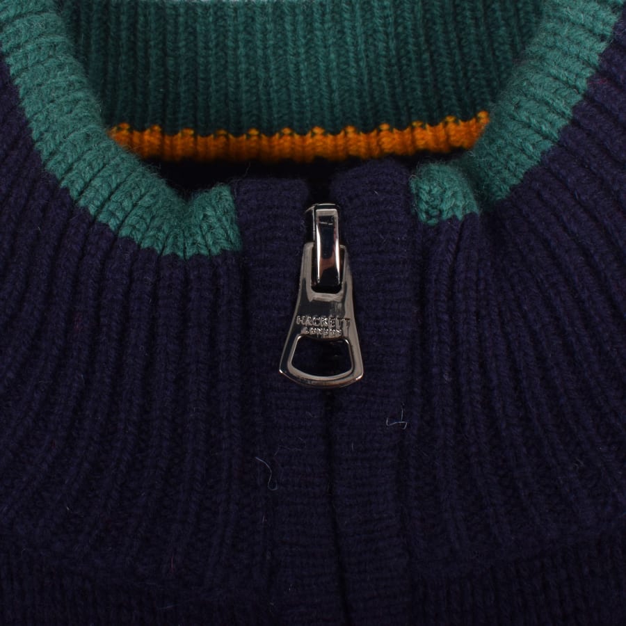 Hackett Half Zip Knit Jumper Navy Mainline Menswear